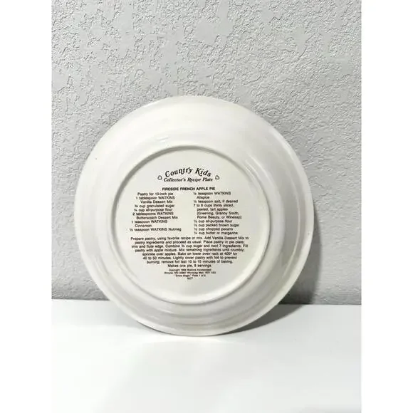 Watkins Country Kids Pie Baking Dish 1989 "Snow Magic” Pie Dish - Picture 5 of 6